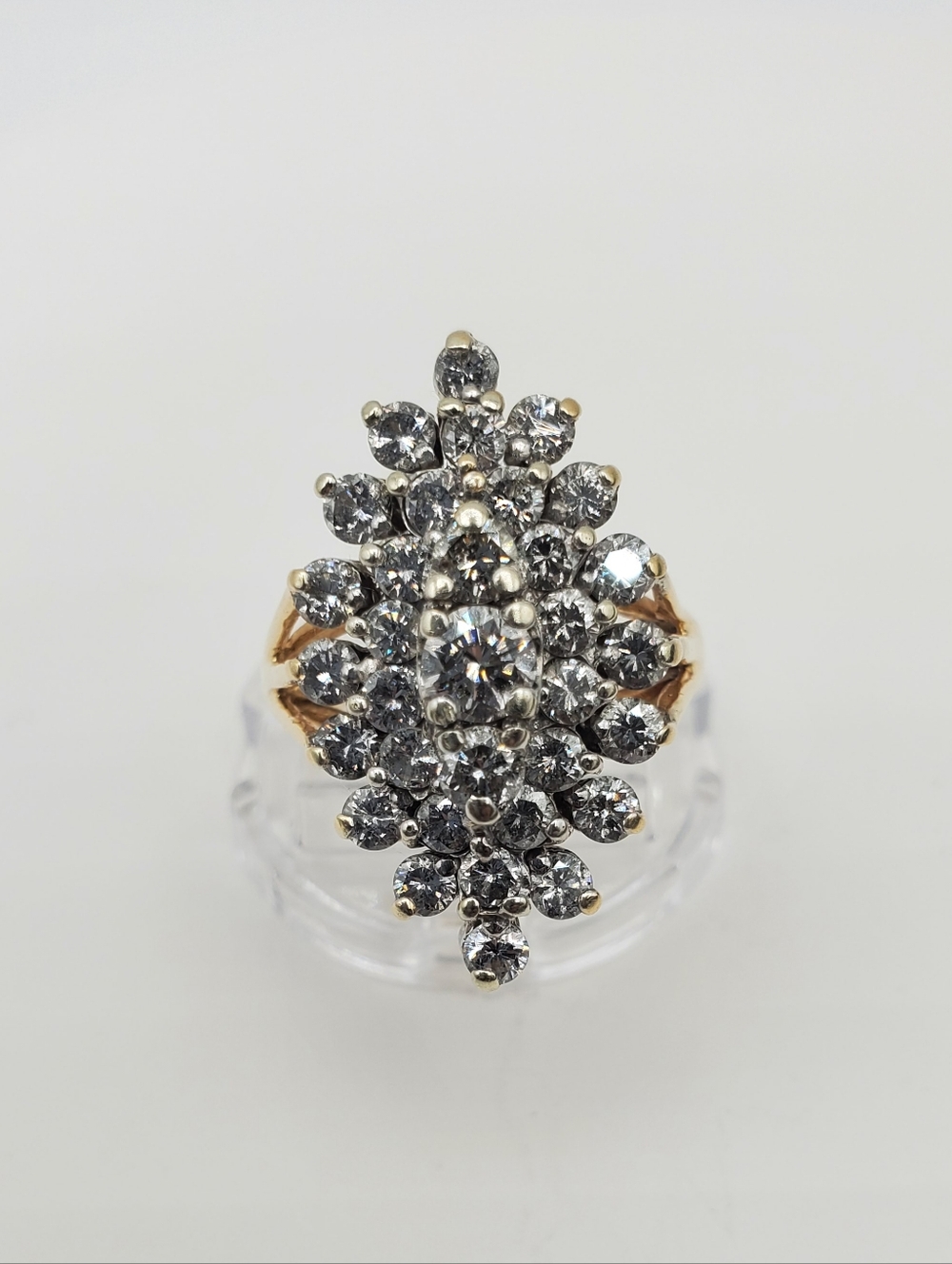 14k Solid Yellow Gold 3.60CTW Natural Diamond Vintage Ring - Picture 5 of 15